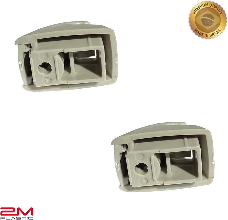 2M PLASTIC Sun Visor Holder Retainer Pair fits for Chevy Cruze 2016 2017 2018 Atmosphere Light Gray - Image 5
